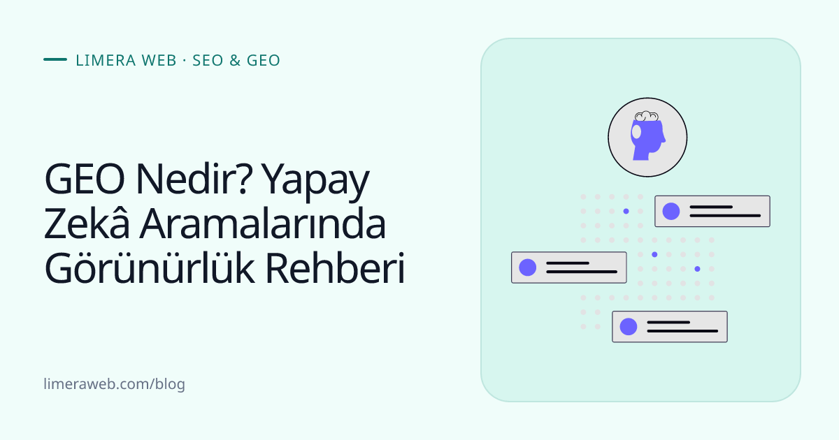 GEO ve yapay zekâ aramalarında görünürlük rehberi kapak görseli